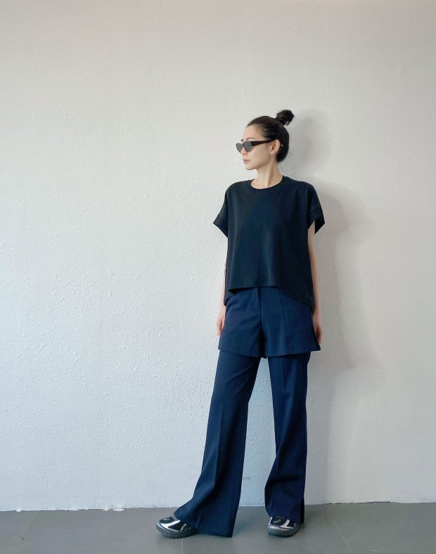 Black Boxy Tee #250423